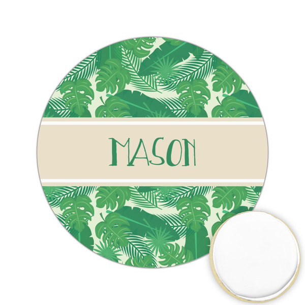 Custom Tropical Leaves #2 Printed Cookie Topper - 2.15" (Personalized)