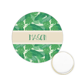Tropical Leaves #2 Printed Cookie Topper - 1.25" (Personalized)