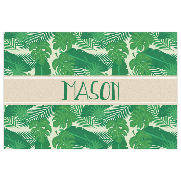 Tropical Leaves #2 Indoor / Outdoor Rug - 4'x6' - Front Flat