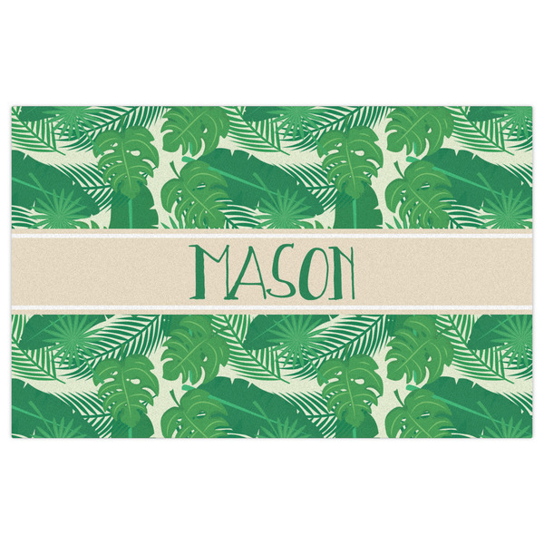 Tropical Leaves #2 Indoor / Outdoor Rug - 5'x8' - Front Flat