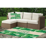 Tropical Leaves #2 Indoor / Outdoor Rug - Custom Size w/ Name or Text