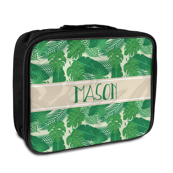 Custom Tropical Leaves #2 Insulated Lunch Bag w/ Name or Text