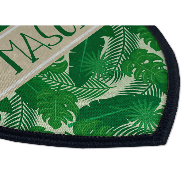 Tropical Leaves 2 Iron on Shield 3 Detail