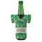 Tropical Leaves #2 Jersey Bottle Cooler - FRONT (on bottle)