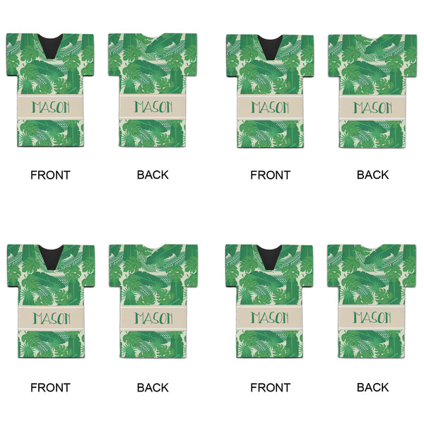Tropical Leaves #2 Jersey Bottle Cooler - Set of 4 - APPROVAL