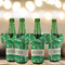 Tropical Leaves #2 Jersey Bottle Cooler - Set of 4 - LIFESTYLE