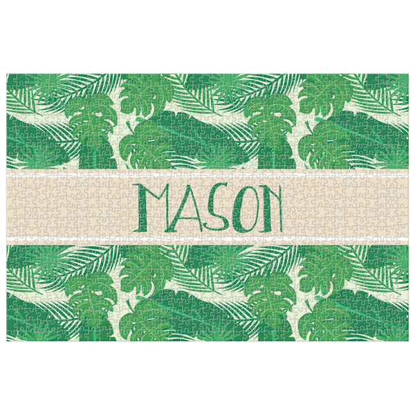 Custom Tropical Leaves #2 Jigsaw Puzzle - 1000-piece (Personalized)