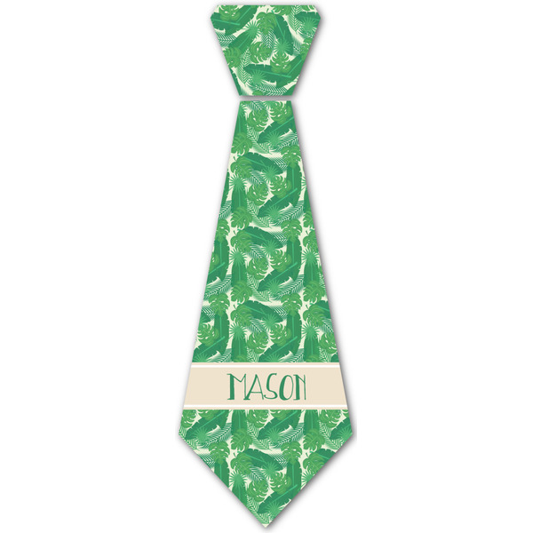 Custom Tropical Leaves #2 Iron On Tie - 4 Sizes w/ Name or Text