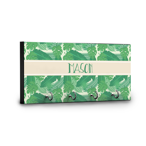 Tropical Leaves 2 Key Hanger - Front View with Hooks