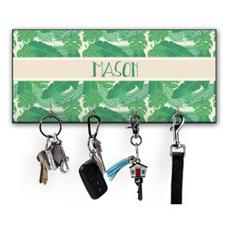 Tropical Leaves #2 Key Hanger w/ 4 Hooks w/ Name or Text