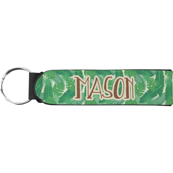 Custom Tropical Leaves #2 Neoprene Keychain Fob (Personalized)