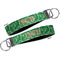 Tropical Leaves 2 Key-chain - Metal and Nylon - Front and Back