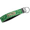 Tropical Leaves 2 Webbing Keychain FOB with Metal