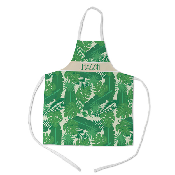 Custom Tropical Leaves #2 Kid's Apron w/ Name or Text