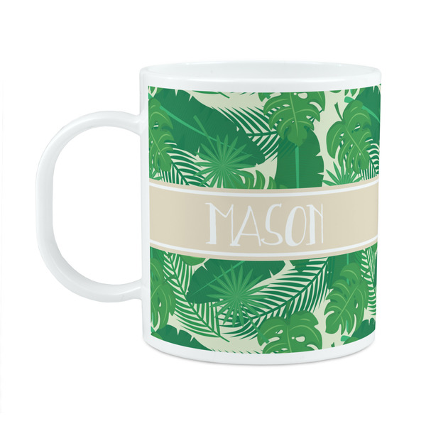 Custom Tropical Leaves #2 Plastic Kids Mug (Personalized)
