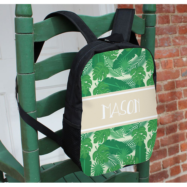 Tropical Leaves #2 Kids Backpack - In Context