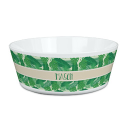 Tropical Leaves #2 Kid's Bowl (Personalized)