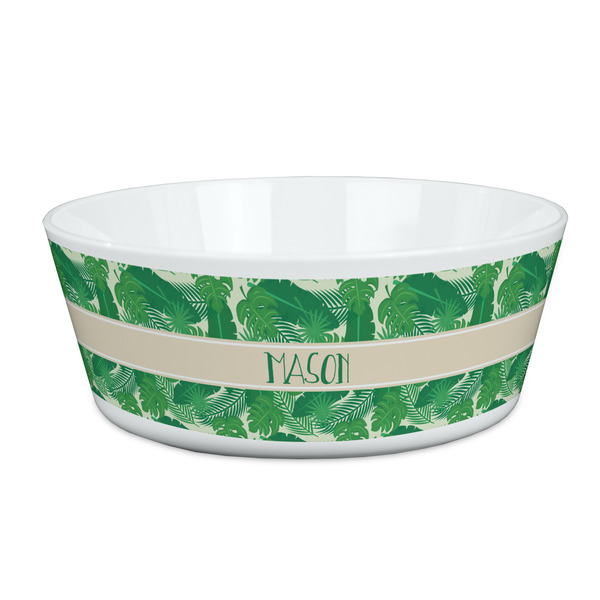 Custom Tropical Leaves #2 Kid's Bowl (Personalized)