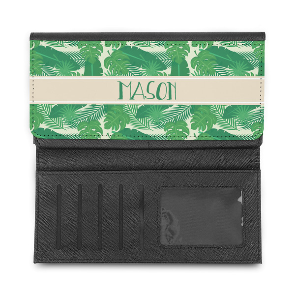 Tropical Leaves #2 Ladies Wallet - Half Way Open