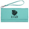 Tropical Leaves #2 Ladies Leatherette Wallet - Laser Engraved- Teal (Personalized)
