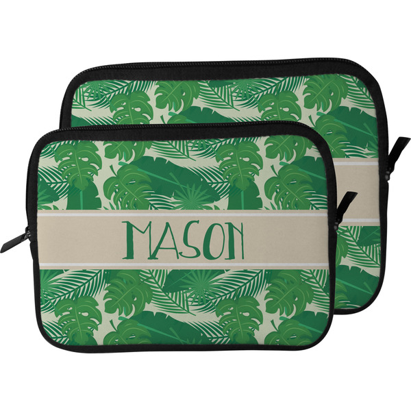 Tropical Leaves 2 Laptop Sleeve (Size Comparison)