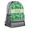 Tropical Leaves #2 Large Backpack - Gray - Angled View
