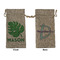 Tropical Leaves #2 Large Burlap Gift Bag - Front & Back (Personalized)