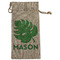 Tropical Leaves #2 Large Burlap Gift Bags - Front