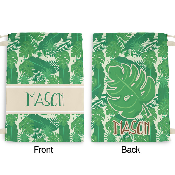 Tropical Leaves #2 Large Laundry Bag - Front & Back View