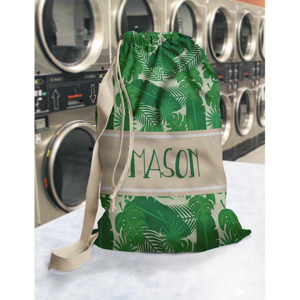 Tropical Leaves #2 Laundry Bag in Laundromat