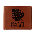 Tropical Leaves #2 Leatherette Bifold Wallet - Single Sided (Personalized)