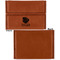 Tropical Leaves 2 Leather Business Card Holder Front Back Single Sided - Apvl