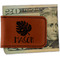 Tropical Leaves 2 Leatherette Magnetic Money Clip - Front