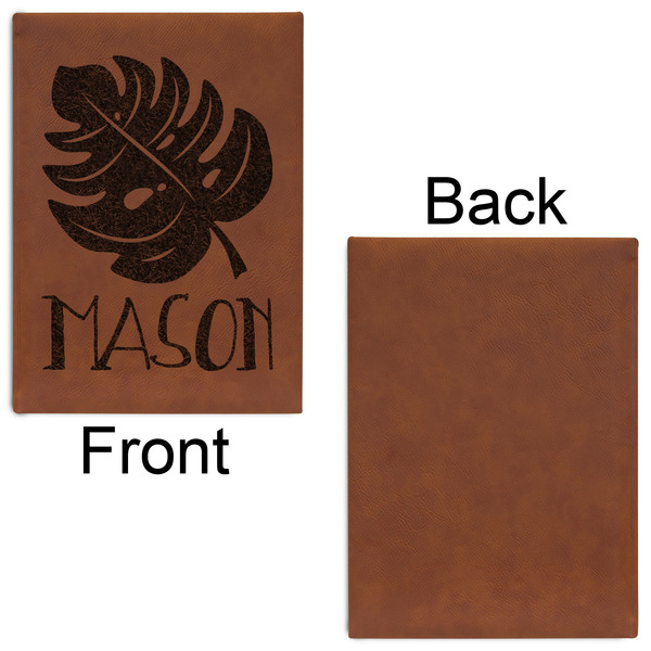 Tropical Leaves #2 Leatherette Sketchbooks - Large - Single Sided - Front & Back View
