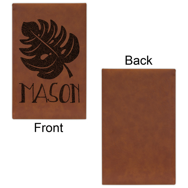 Tropical Leaves #2 Leatherette Sketchbooks - Small - Single Sided - Front & Back View