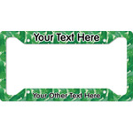 Tropical Leaves #2 License Plate Frame - Style A (Personalized)