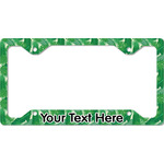 Tropical Leaves #2 License Plate Frame - Style C (Personalized)