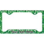 Tropical Leaves #2 License Plate Frame - Style C (Personalized)