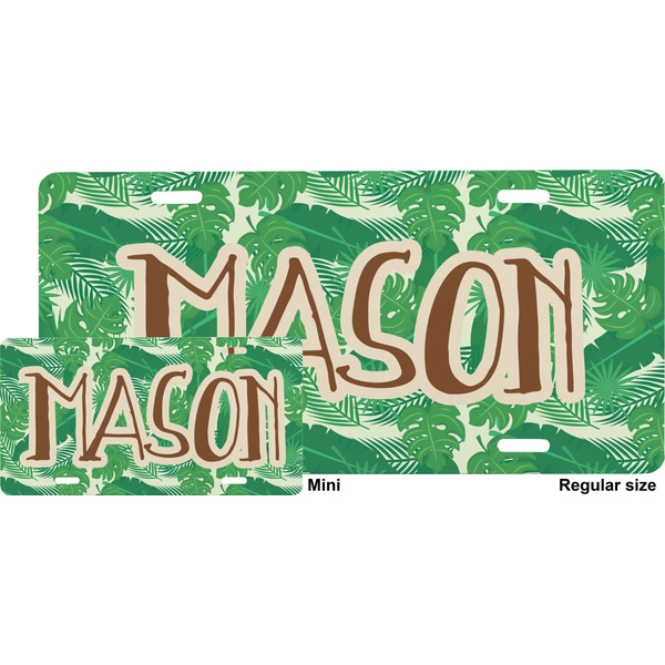Tropical Leaves 2 License Plate (Sizes)