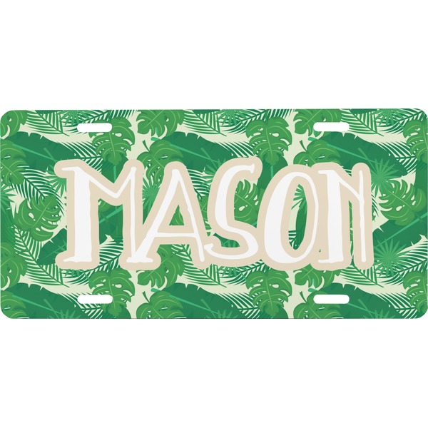 Custom Tropical Leaves #2 Front License Plate (Personalized)