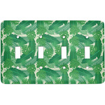 Tropical Leaves #2 Light Switch Cover (4 Toggle Plate)