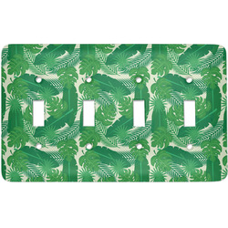 Tropical Leaves #2 Light Switch Cover (4 Toggle Plate) (Personalized)