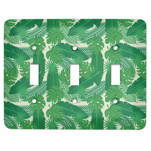 Custom Tropical Leaves #2 Light Switch Cover (3 Toggle Plate)