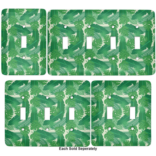 Tropical Leaves 2 Light Switch Covers all sizes
