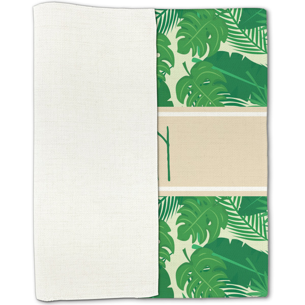 Tropical Leaves #2 Linen Placemat - Folded Half