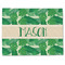Tropical Leaves #2 Single-Sided Linen Placemat - Single w/ Name or Text