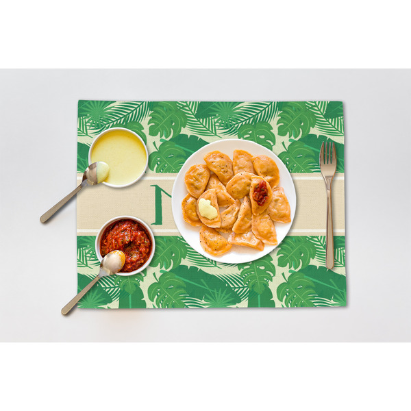 Tropical Leaves #2 Linen Placemat - Lifestyle (single)