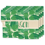 Tropical Leaves #2 Linen Placemat w/ Name or Text