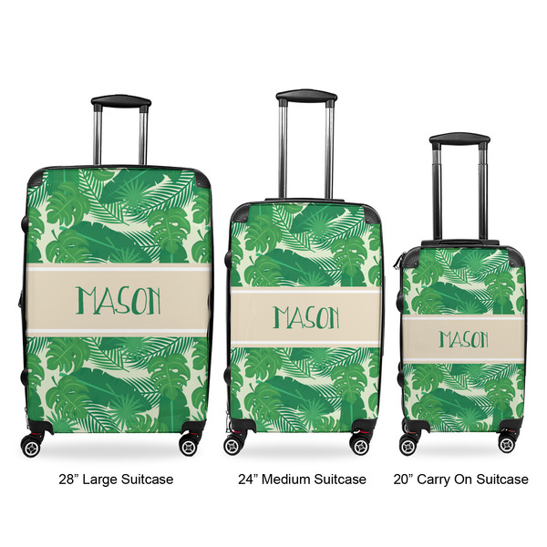 Tropical Leaves 2 Luggage Bags all sizes - With Handle