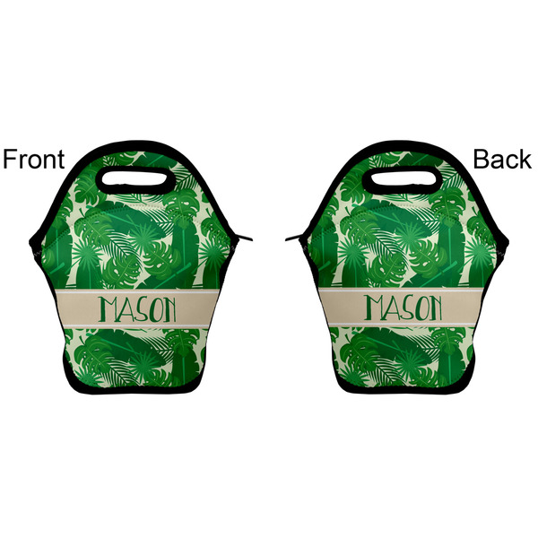 Tropical Leaves 2 Lunch Bag - Front and Back
